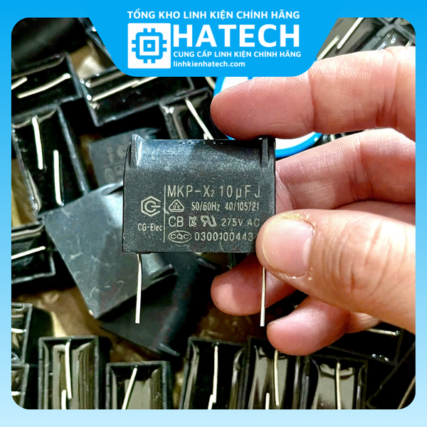Linh Kiện Chuyên Dụng Tụ bếp từ tụ chân đứng 10uf 275VAC hàng chính hãng CG