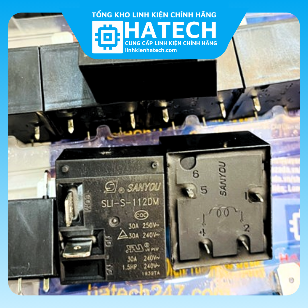 SLC S 112DMK F 30 12 V SANYOU Relè Uso Generale 30A 250VAC 4 Pin - Foto 6