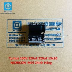 Linh kiện Chuyên Dụng Tụ hoá 100V 220uF 220UF 13x20 nichicon chính hãng mới