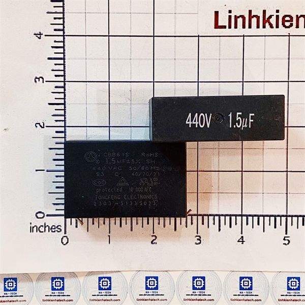 Linh Kiện Chuyên Dụng Tụ chân cắm chân kim 1.5uf 440VAC CBB61 hàng chính hãng mới dùng trong các bo điều hoà tủ lạnh dàn lạnh