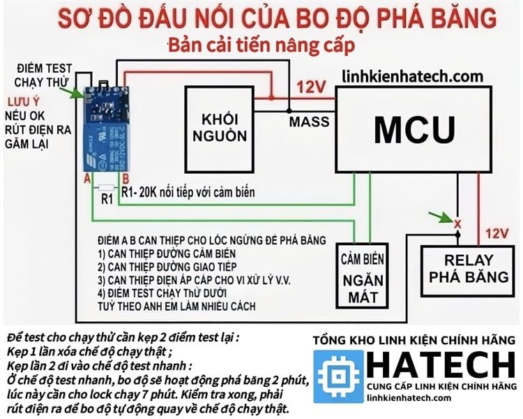 Mạch Độ Phá Băng Xả Đá Tủ Lạnh Sử Dụng Cho Nhiều Đời Tủ (Bản nâng cấp cải tiến)