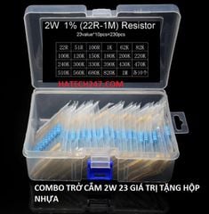 COMBO điện trở cắm 2W ( chuyên dùng cho bếp ) 23 giá trị x 10 chiếc 230 chiếc có hộp nhựa