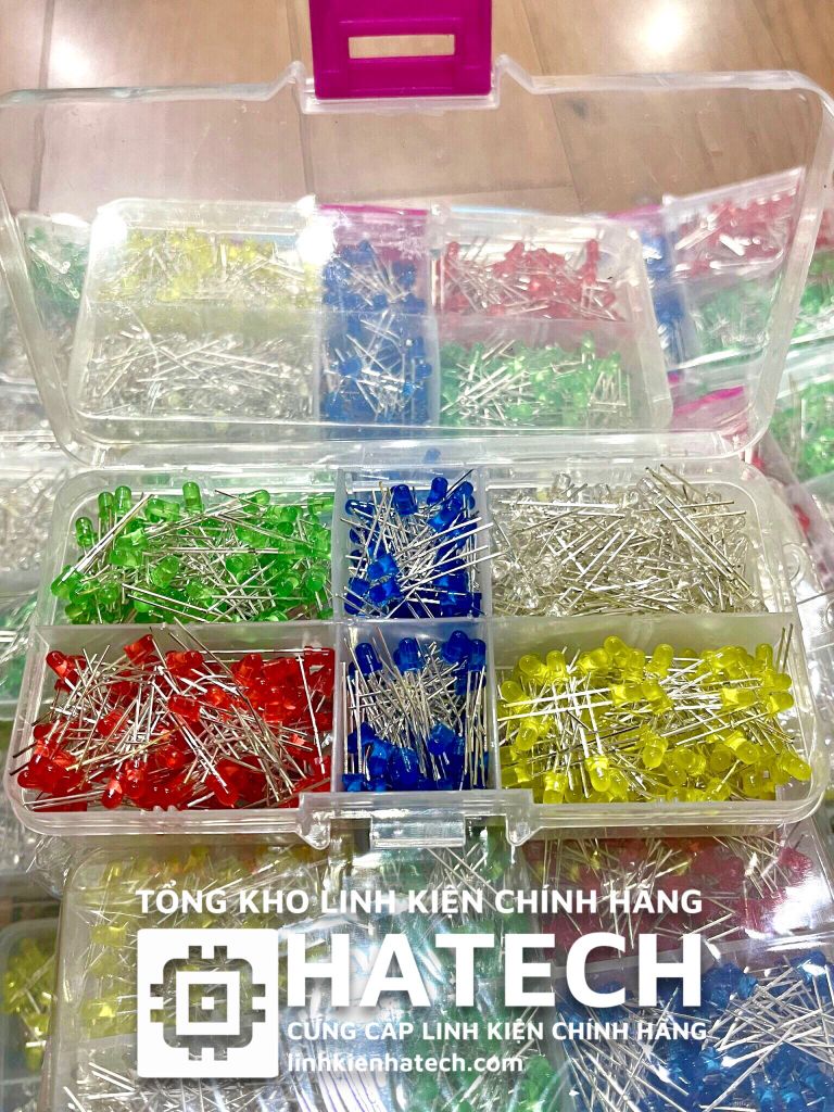 COMBO 500 chiếc LED 5 loại 3mm