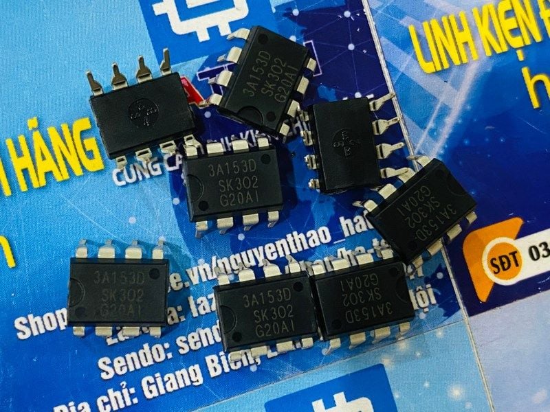 Linh kiện IC Nguồn chính hãng STR3A153D 3A153D 3A153 DIP-8 Mới ( Có Thể Thay Thế 3A152D 3A152)