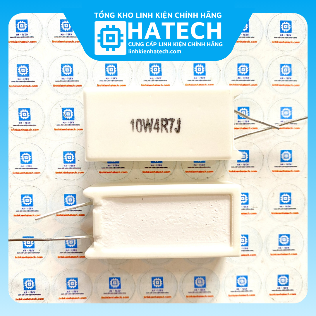 Điện trở sứ 4.7R 4R7 4R7J 10W chân đứng hàng chính hãng mới