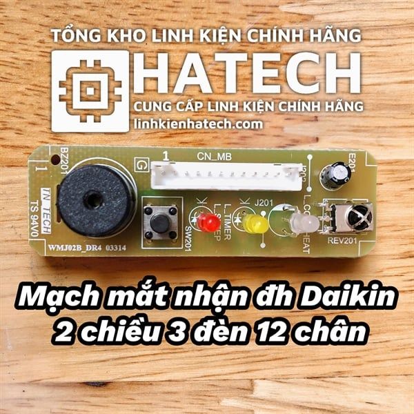 Mạch mắt nhận điều hoà Daikin 2 chiều 3 đèn 12 chân