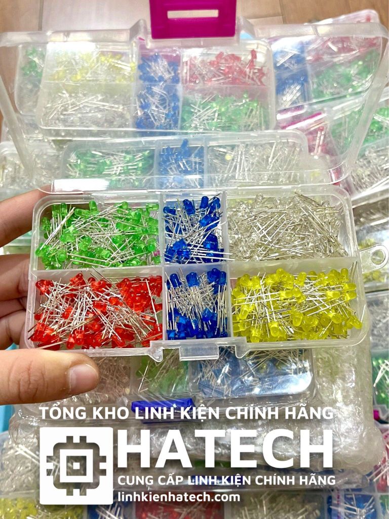 COMBO 500 chiếc LED 5 loại 3mm