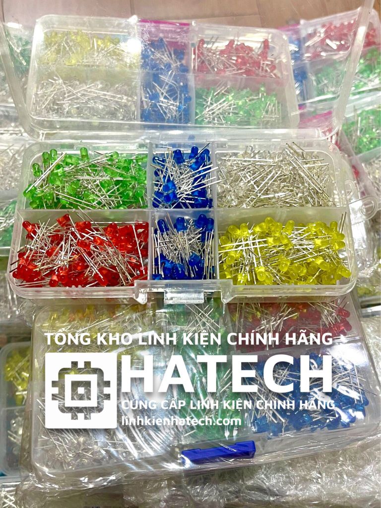 COMBO 500 chiếc LED 5 loại 3mm