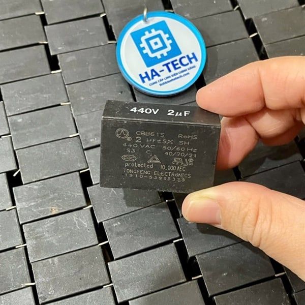 Linh kiện tụ chân kim 2uf 440V CBB61 tụ quạt tụ dàn nóng hàng chính hãng chân vừa bo nóng daikin