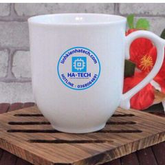Ly uống nước cốc nước in logo hatech quà tặng tri ân