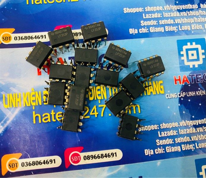 Lot De 10 Circuits Intégrés LF353P LF353 En Boîtier DIP-8 - Amplificateur Opérationnel Double - Neuf