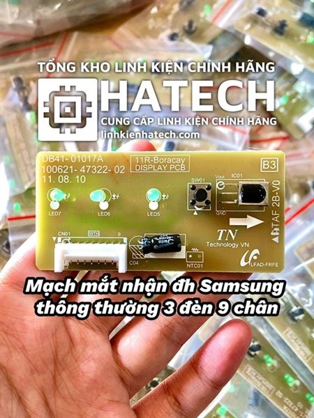 Mạch mắt nhận điều hòa Samsung thông thường 3 đèn 9 chân hàng chuẩn