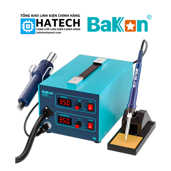 Trạm Hàn Khò 2 Trong 1 Bakon BK852D+ 700W/60W 100~500°C