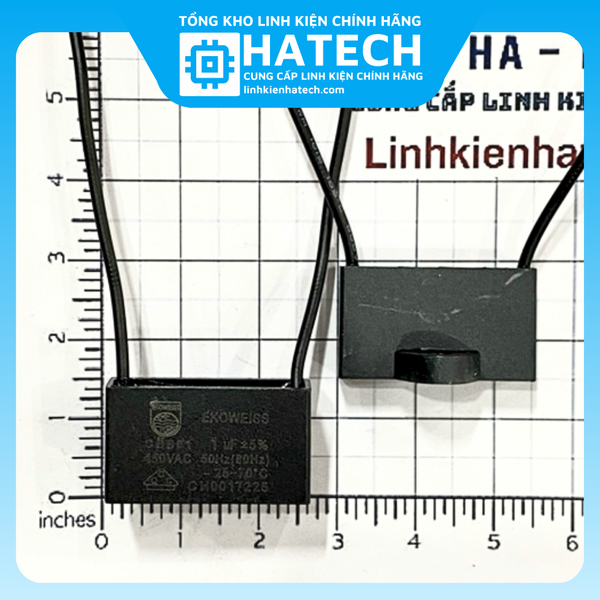 Linh Kiện Chuyên Dụng Tụ quạt dây tụ dây CBB61 1uf 450VAC mới chính hãng