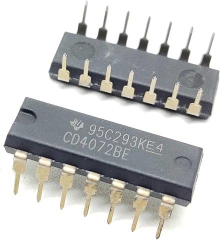 5 Pièces Circuit Intégré CD4072BE / HCF4072 | Boîtier DIP-14 | Portes OU (OR) Quadruple | Pour Projets Électroniques
