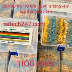 COMBO 110 loại trở cắm 1/2W 1% tặng kèm hộp nhựa ( 1100 chiếc)