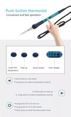 Tay Hàn Bakon BK607 90W 220VAC Điều Chỉnh Nhiệt Có Màn Hình Hiển Thị 200-450°C