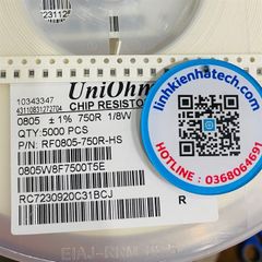 Điện trở dán 0805 909R 1% 1/8W chính hãng dây 50c