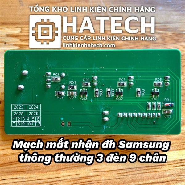 Mạch mắt nhận điều hòa Samsung thông thường 3 đèn 9 chân hàng chuẩn