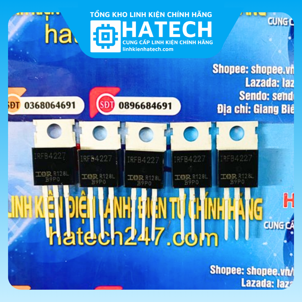 10 Pezzi IRFB4227PBF Transistor MOSFET IRFB4227 In TO-220 - Nuovi E Di 10 Pezzi IRFB4227PBF Transistor MOSFET IRFB4227 In TO-220 - Nuovi E Di