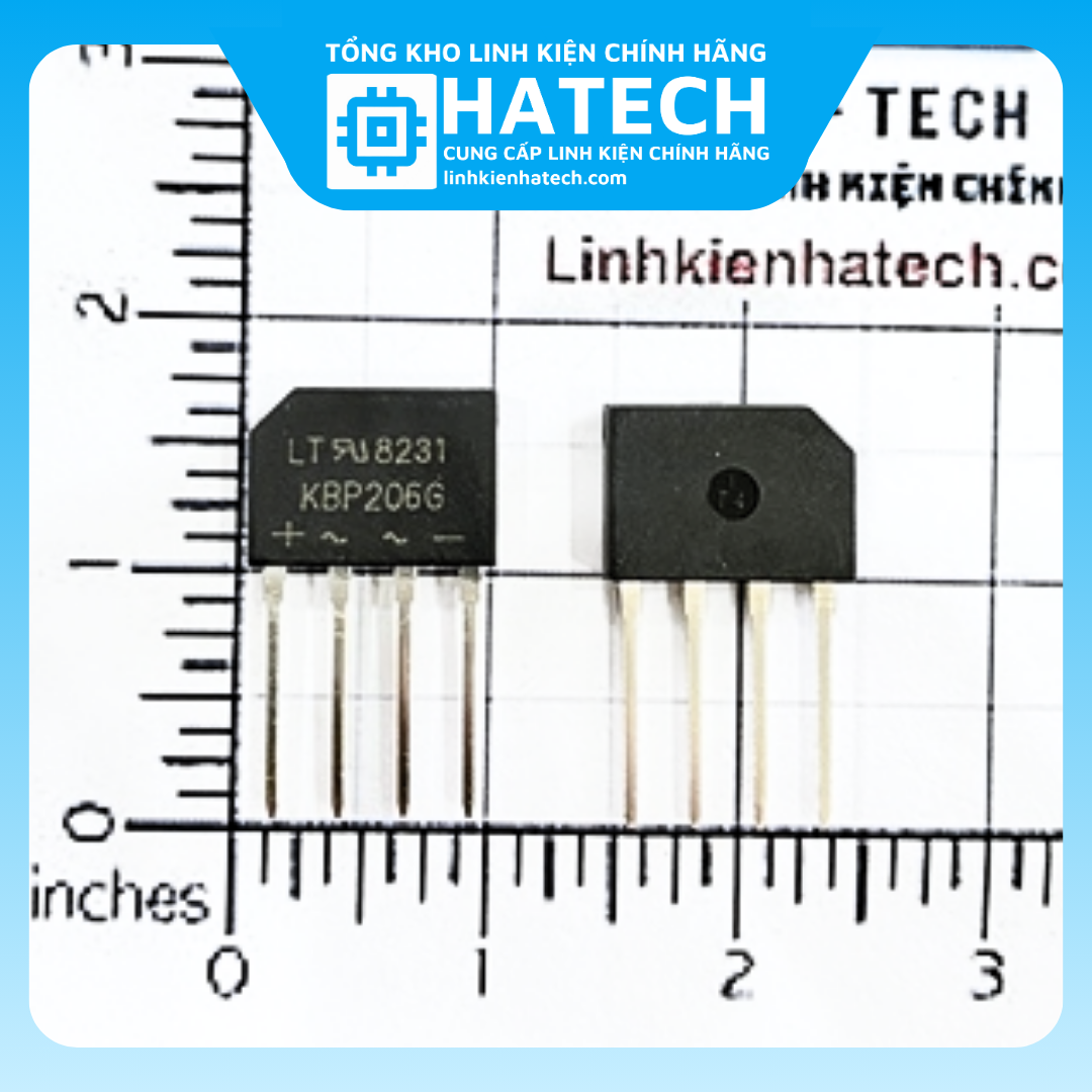 10 Pezzi Ponte Raddrizzatore A Diodi KBP206 2A 600V 4 Pin - Generico
