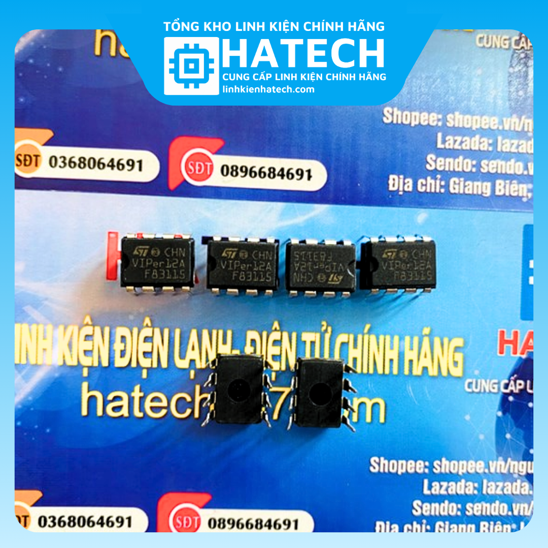 Linh kiện Nguồn VIPER12A DIP-8 Mới Chính Hãng ST 100%