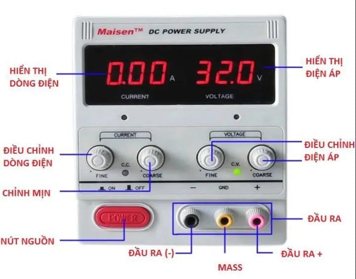 Máy cấp nguồn đa năng DC 30V 5A Maisheng MS-305D chuyên dụng sửa chữa điện tử điện thoại  điện thoại, laptop