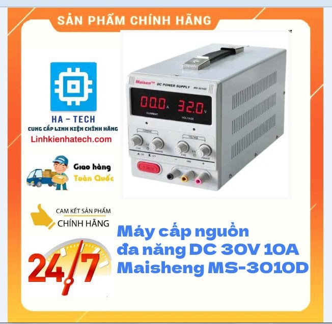 Máy cấp nguồn đa năng DC 30V 10A Maisheng MS-3010D chuyên dụng
