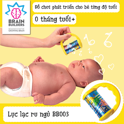 Trống Lắc Kích Thích Thị Giác Cho Bé Mới Sinh - Phát Ra Âm Thanh Trắng PEOPLE Nhật Bản TB003