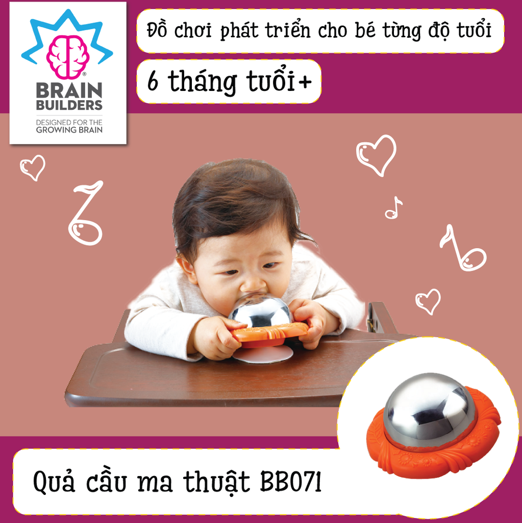 Đồ chơi dành bé 6 tháng tuổi - Kiểu xúc xắc gương cầu kích thích trí tò mò từ PEOPLE Nhật Bản TB071