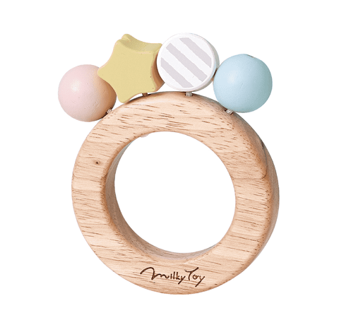 Lục Lạc Gỗ Bon Bon Rattle GENI Nhật Bản| Phù hợp cho bé 6 tháng tuổi