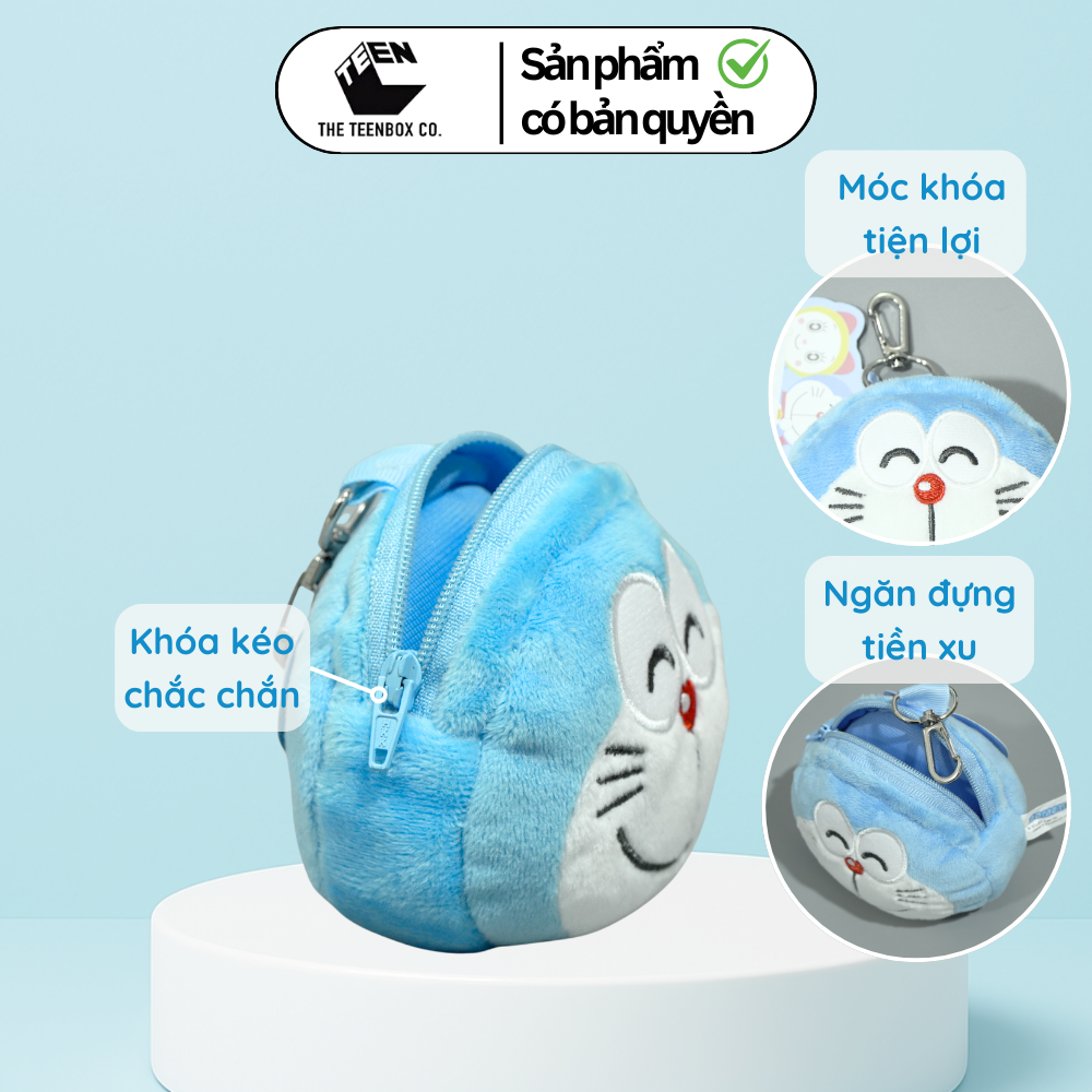 Ví Doraemon Nhồi Bông Chính Hãng – Mẫu Dễ Thương, Cầm Tay Tiện Dụng