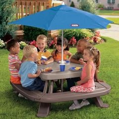 Bộ bàn ghế dã ngoại V120cm (không có dù) Fold‘n Store Picnic Table Little Tikes LT-442N00070