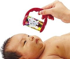 Trống Lắc Kích Thích Thị Giác Cho Bé Mới Sinh - Phát Ra Âm Thanh Trắng PEOPLE Nhật Bản TB003