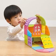 Đồ chơi xếp hình nam châm PEOPLE Nhật Bản - Bộ lâu đài 40 chi tiết ‎PGS150