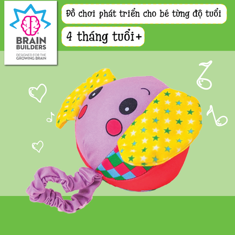 Đồ chơi trẻ sơ sinh 4 tháng tuổi - Kích thích phối hợp vận động tay & chân cho bé từ People Nhật Bản BB124