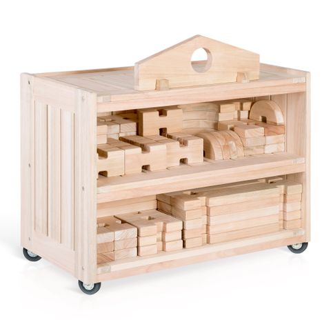 G6111 Guidecraft Notch Blocks Storage Cart