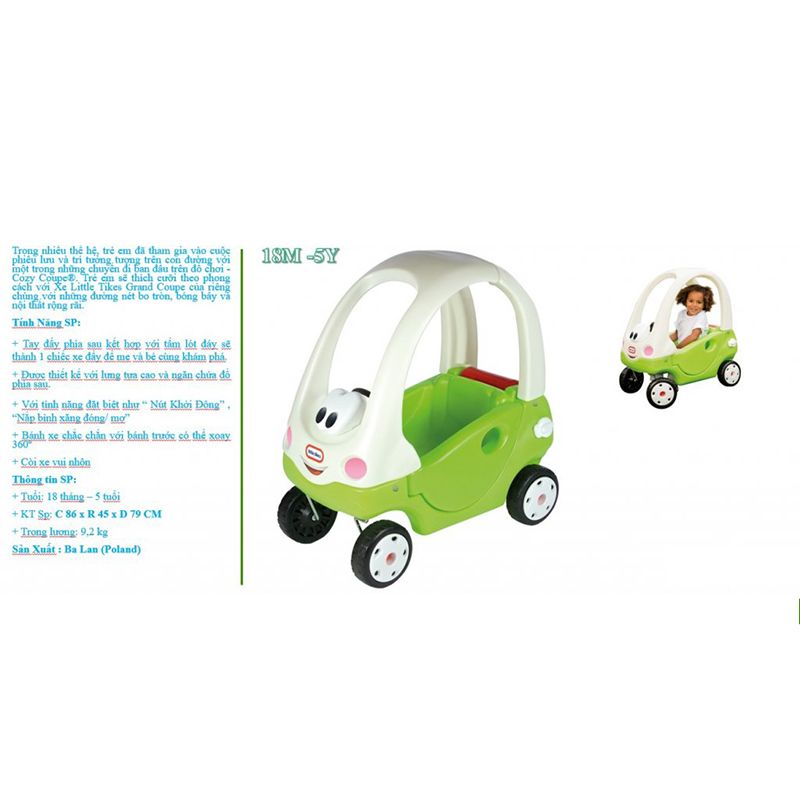 Xe chòi chân thể thao Cozy Coupe Sport Little Tikes LT-172779E3