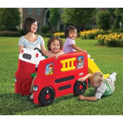 Bộ cầu tuột mini mô hình cứu hỏa Little Tikes LT-173776E3