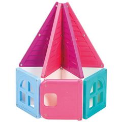 Đồ chơi xếp hình nam châm PEOPLE Nhật Bản - Dòng World bộ lâu đài 34 chi tiết PGS127