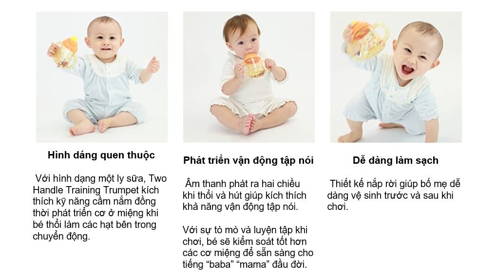 Đồ chơi bé sơ sinh 7 tháng tuổi - Kích thích bé tập thổi từ People Nhật Bản TB017