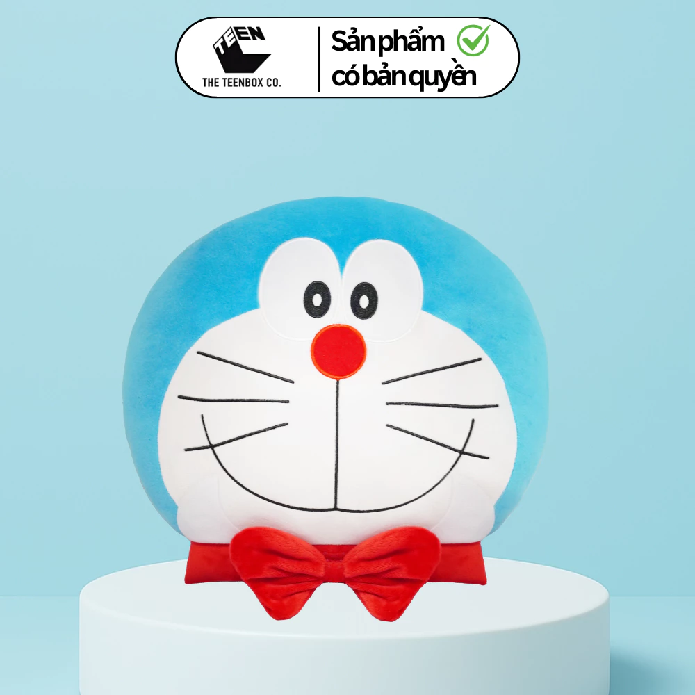 Gối Ôm Doraemon Nơ Đỏ Xinh Xắn – Hàng Chính Hãng, Chất Lượng Cao