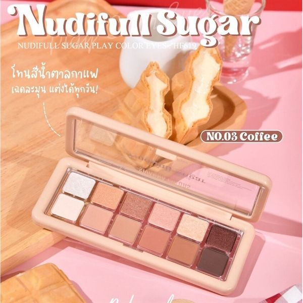 Bảng phấn mắt 10ô Sivanna color nudiful sugar play color eyes #03