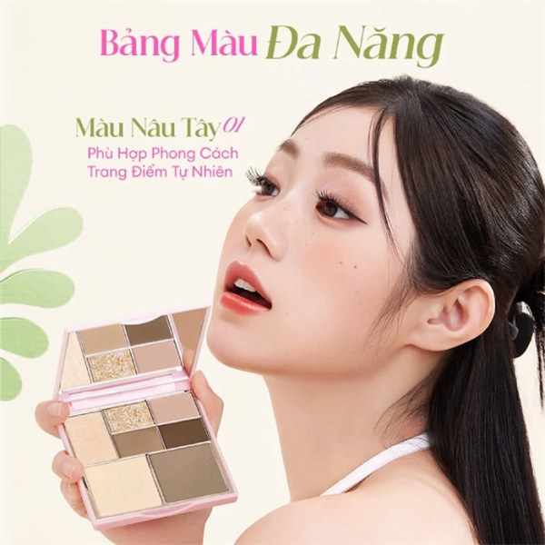 Bảng phấn Mắt Colorkey Embrace Nature 15g - #01 Earthy Brown