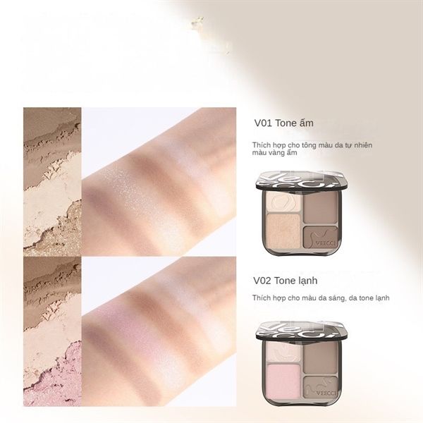 Bảng tạo khối & Highlight 4 Ô Veecci 9g #01