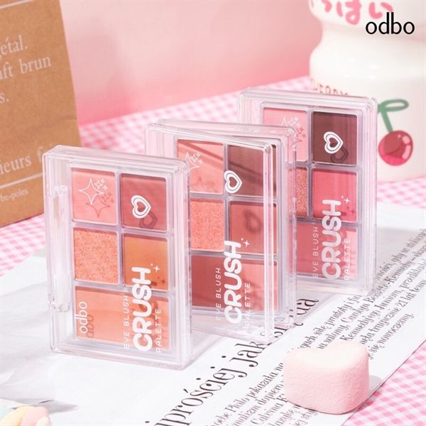 ￼Bảng phấn mắt và má hồng ODBO Eye Blush CRUSH #01