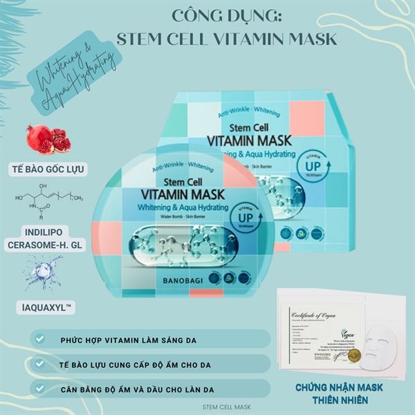 Mặt Nạ Banobagi Dưỡng Sáng, Cấp Nước Cho Da aqua 30g