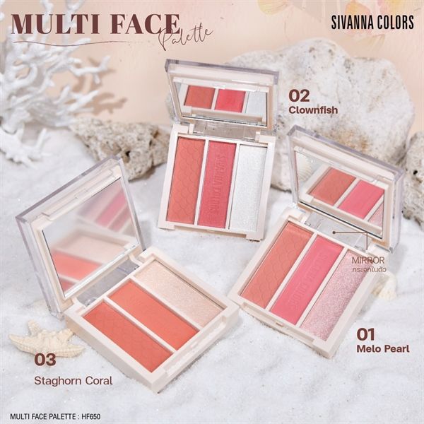Phấn mắt 12 ô Sivanna Colors Multi Face #01 melo peart