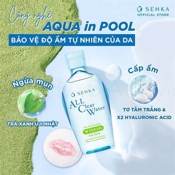 Nước Tẩy Trang Senka Ngừa Mụn, Kiểm Soát Nhờn 230ml
