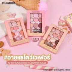 Bảng Phấn Mắt 12ô Sivanna Wafer Berry Eye Palette #03
